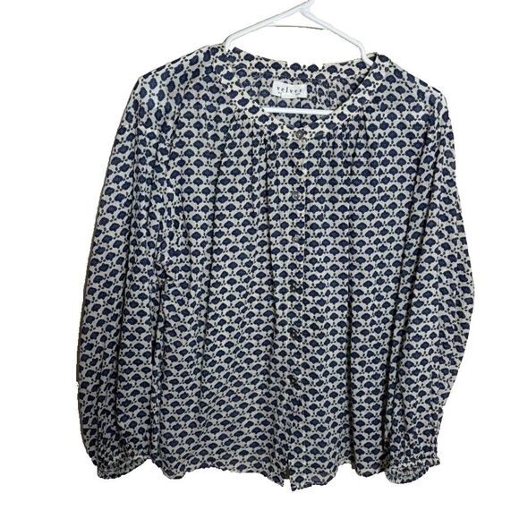 Velvet by Graham & Spencer Blouse Women's Medium Floral Button Up Lightweight - Picture 1 of 8